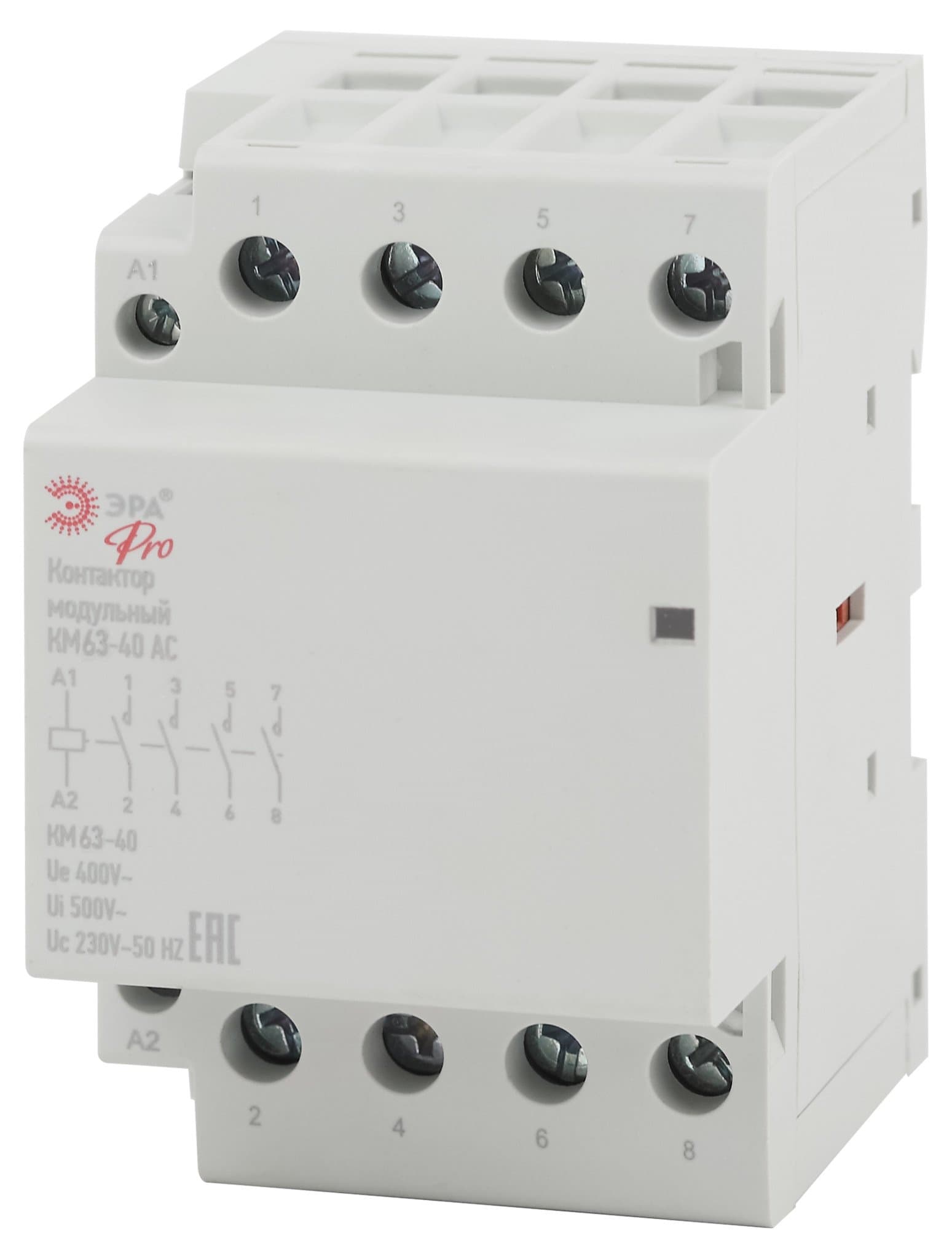 ЭРА NO-902-301 Pro Контактор модульный КМ63-40 AC (4/40/1200)