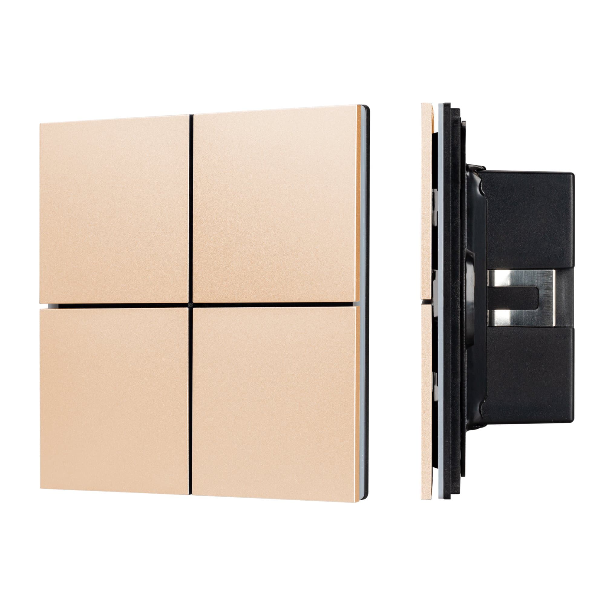 Arlight INTELLIGENT ARLIGHT Кнопочная панель KNX-304-23-IN Champagne (BUS, Frameless) (IARL, IP20 Металл, 2 года) 039665