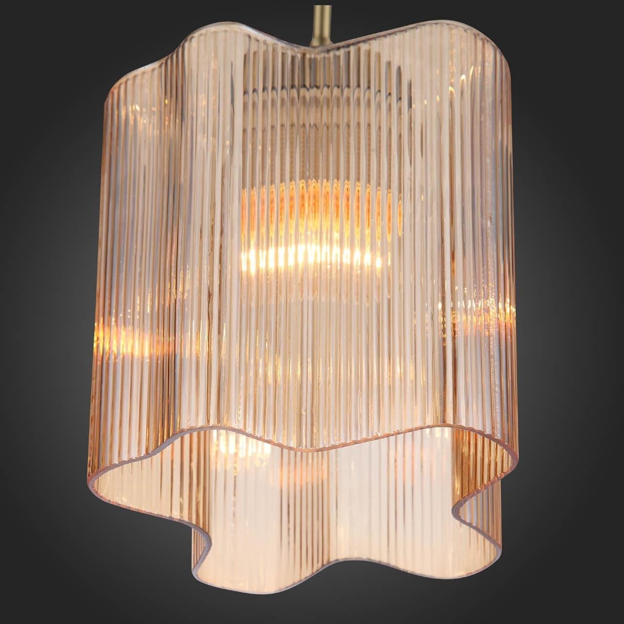 ST LUCE SL117.303.01 Подвес Бронзовый/Янтарный E27 1*60W — миниатюра 2