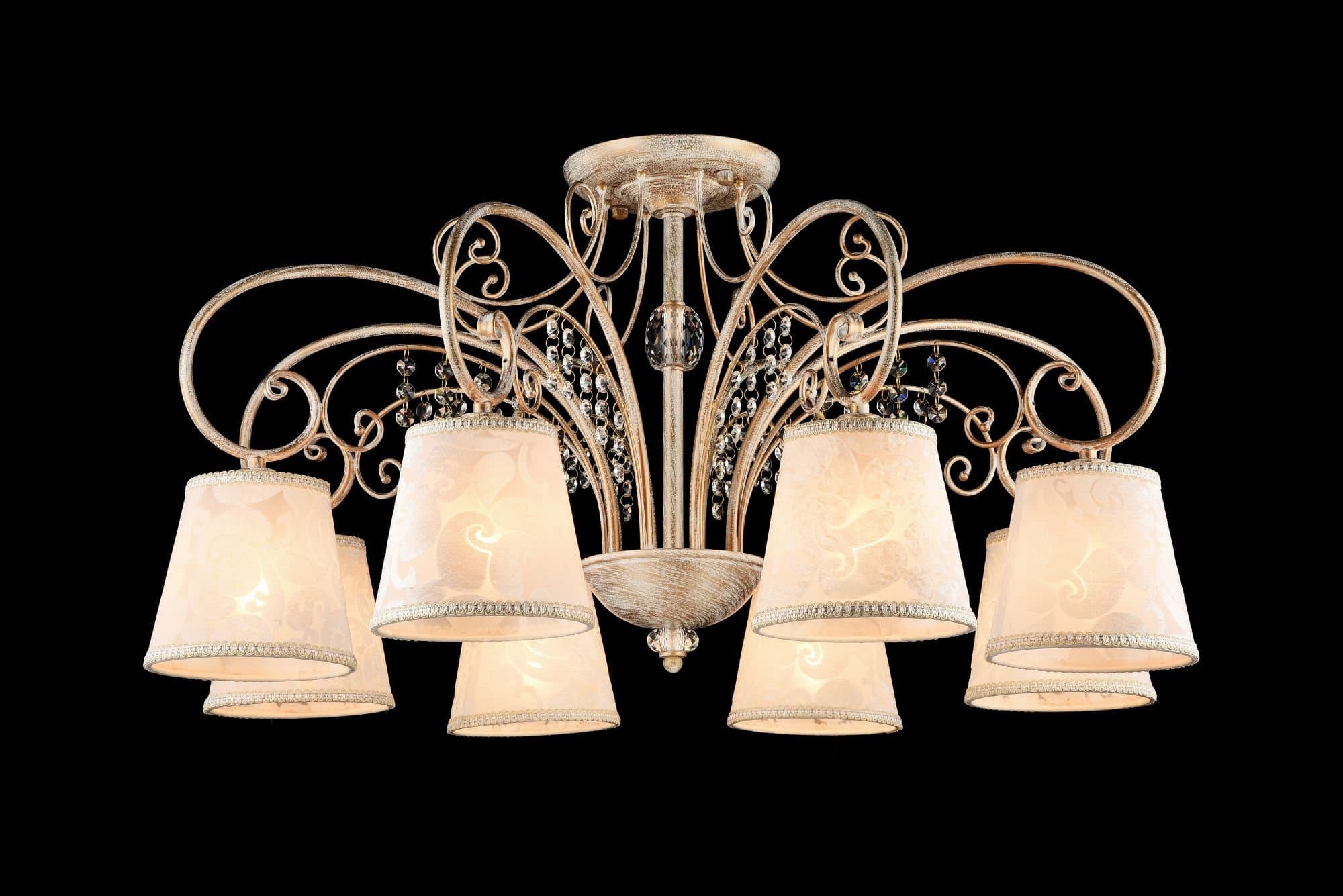Freya Classic Lorette Белый с Золотом Потолочный светильник E14 40W FR2406-PL-08-WG — миниатюра 4