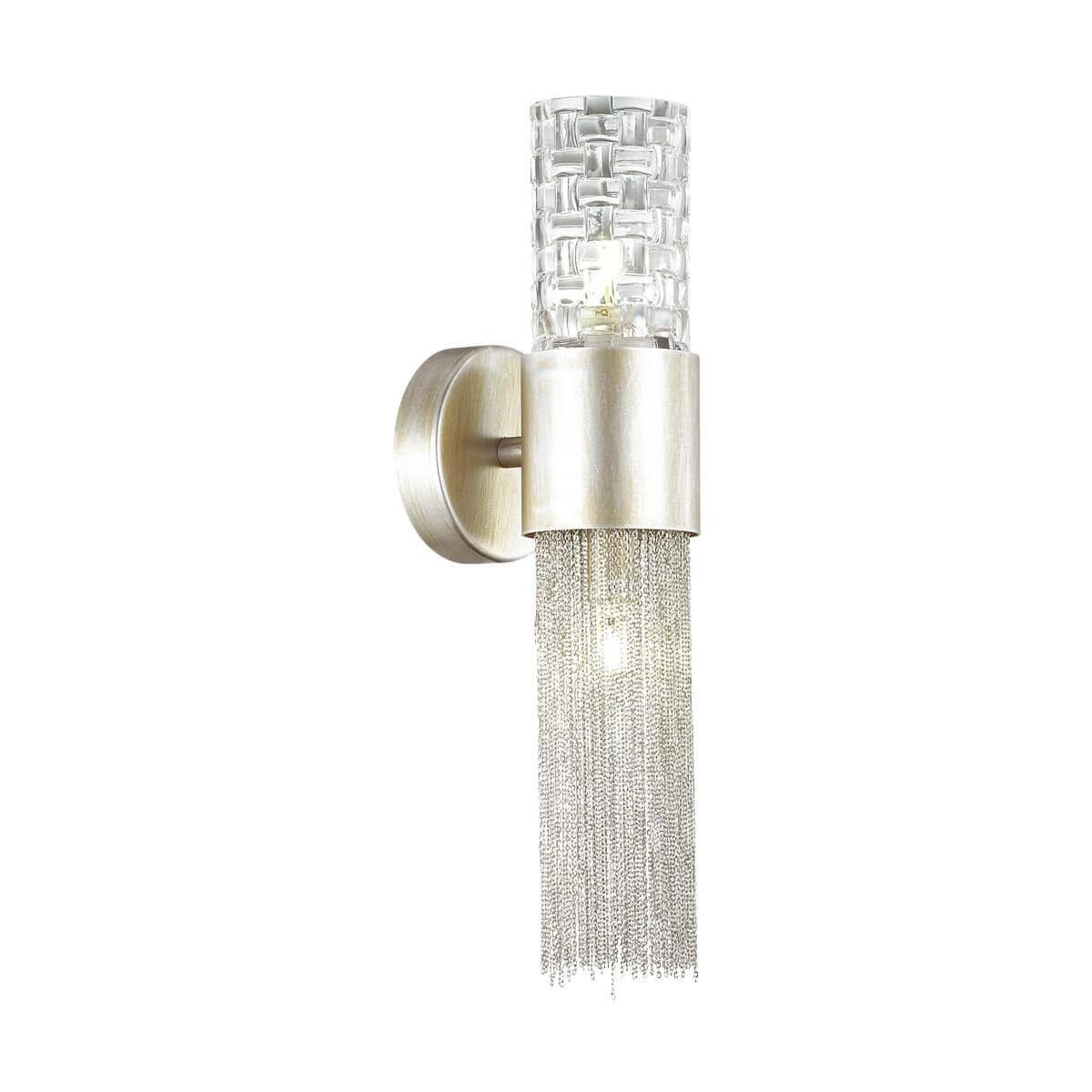 Odeon Light 4631/2W ODL20 419 серебристый/стекло/металл.цепочки Бра G9 2*40W 220V PERLA — миниатюра 1