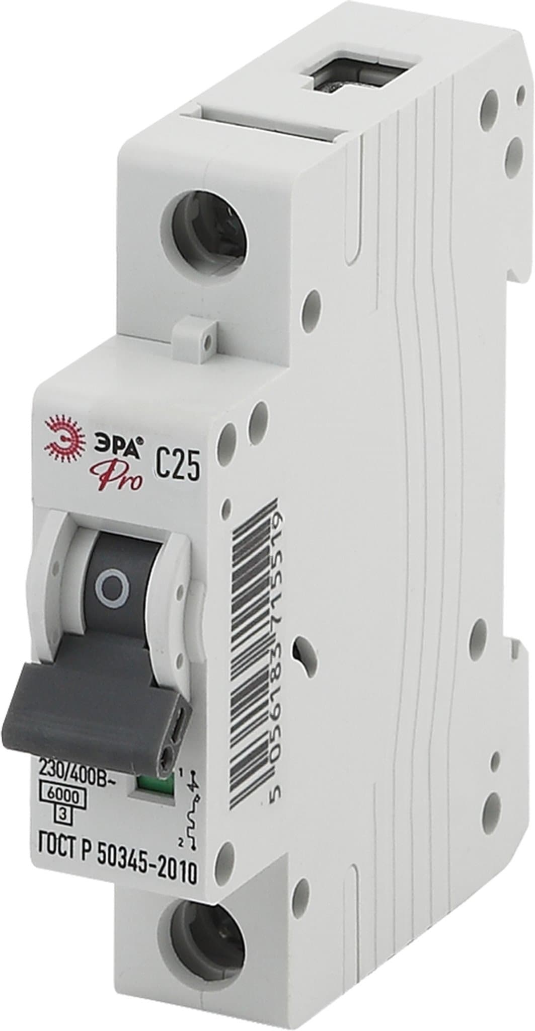 ЭРА NO-901-45 Pro Автоматический выключатель ВА47-63 1P 25А кривая C