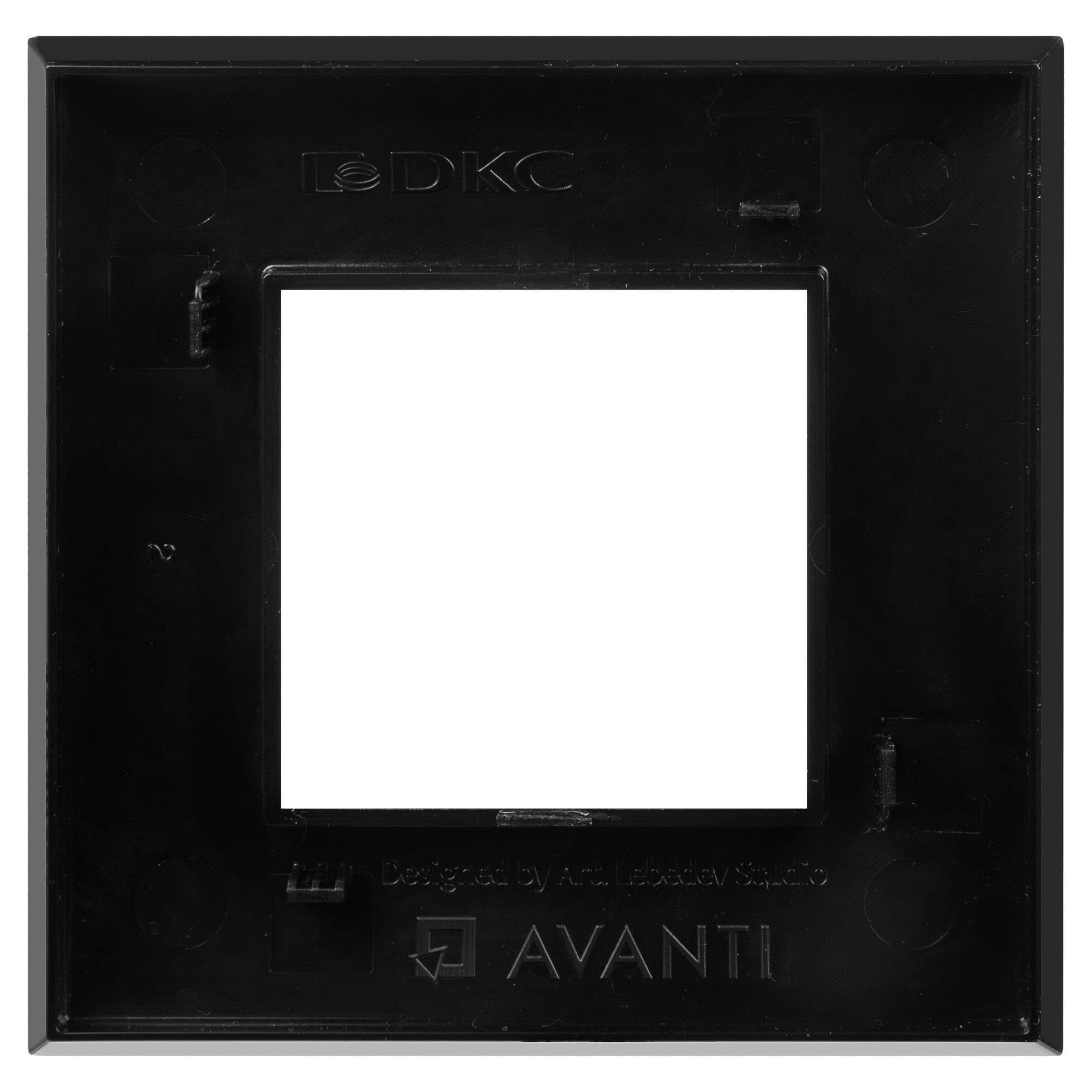 DKC Рамка "Avanti", "Черный квадрат", 1 пост (2 мод.) — миниатюра 6