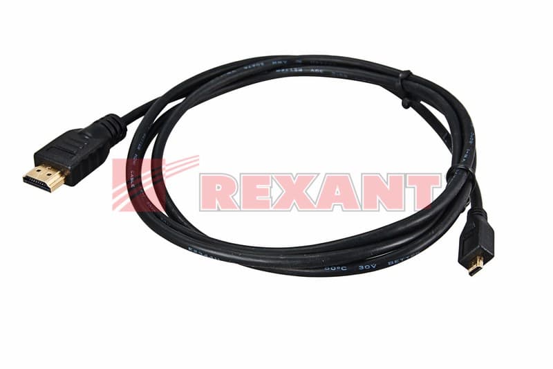 Кабель HDMI - HDMI 2.0 длина 1.5 метра (GOLD) Rexant 17-6103 — миниатюра 2