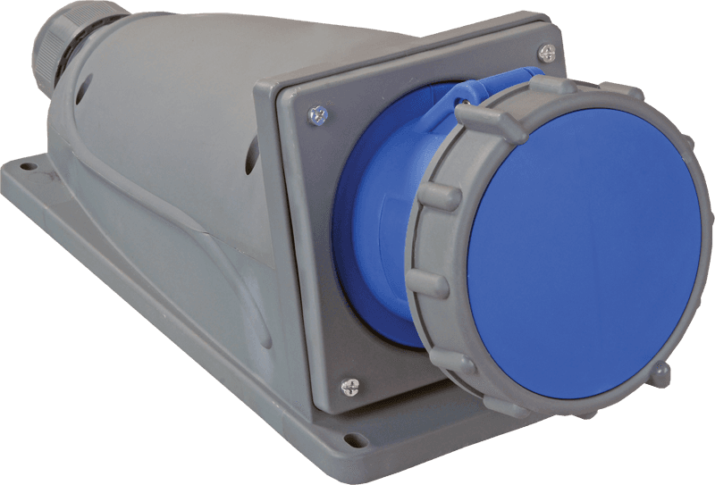IEK Розетка стационарная ССИ-133 63А-6ч/200-250В 2Р+РЕ IP67 MAGNUM — миниатюра 2