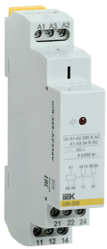 IEK ONI Промежуточное реле OIR 3 контакта (16А) 230 В AC