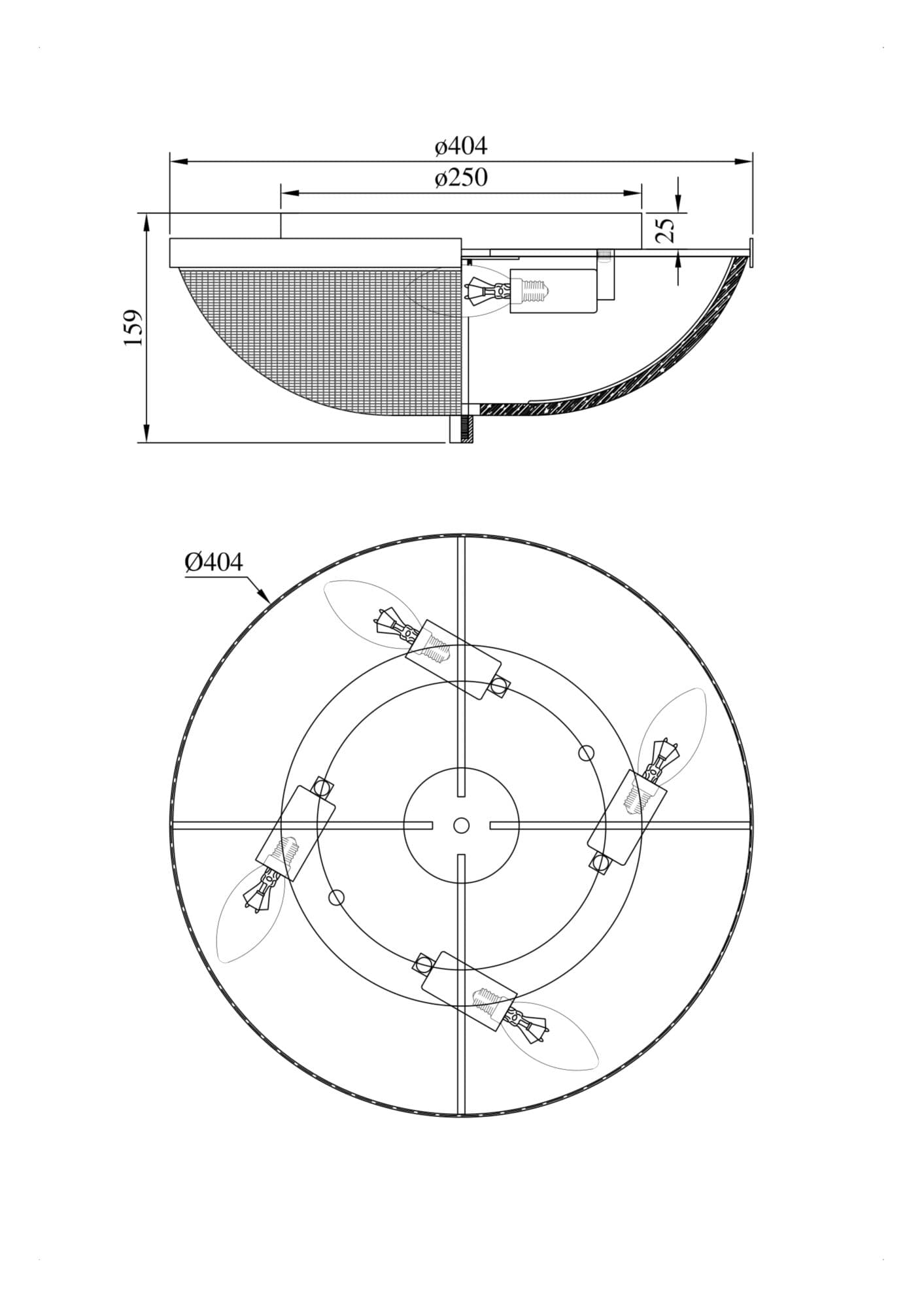 Maytoni Ceiling & Wall Coupe Никель Потолочный светильник C046CL-04N — миниатюра 8