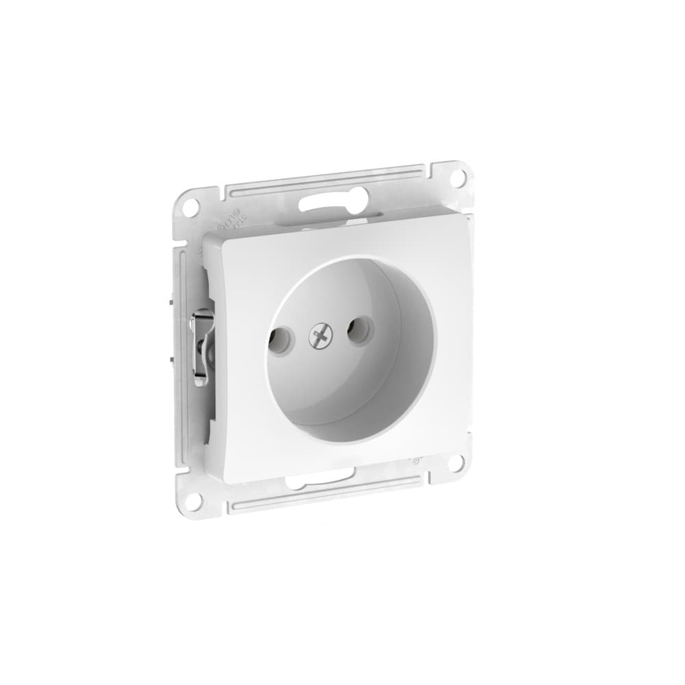 Systeme Electric Glossa Белый Розетка без заземления, 16А, мех., быстрозажим. клем. — миниатюра 1
