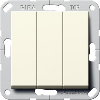 Gira S-55 Крем глянц Выключатель Британский стандарт 3-х клавишный 283001