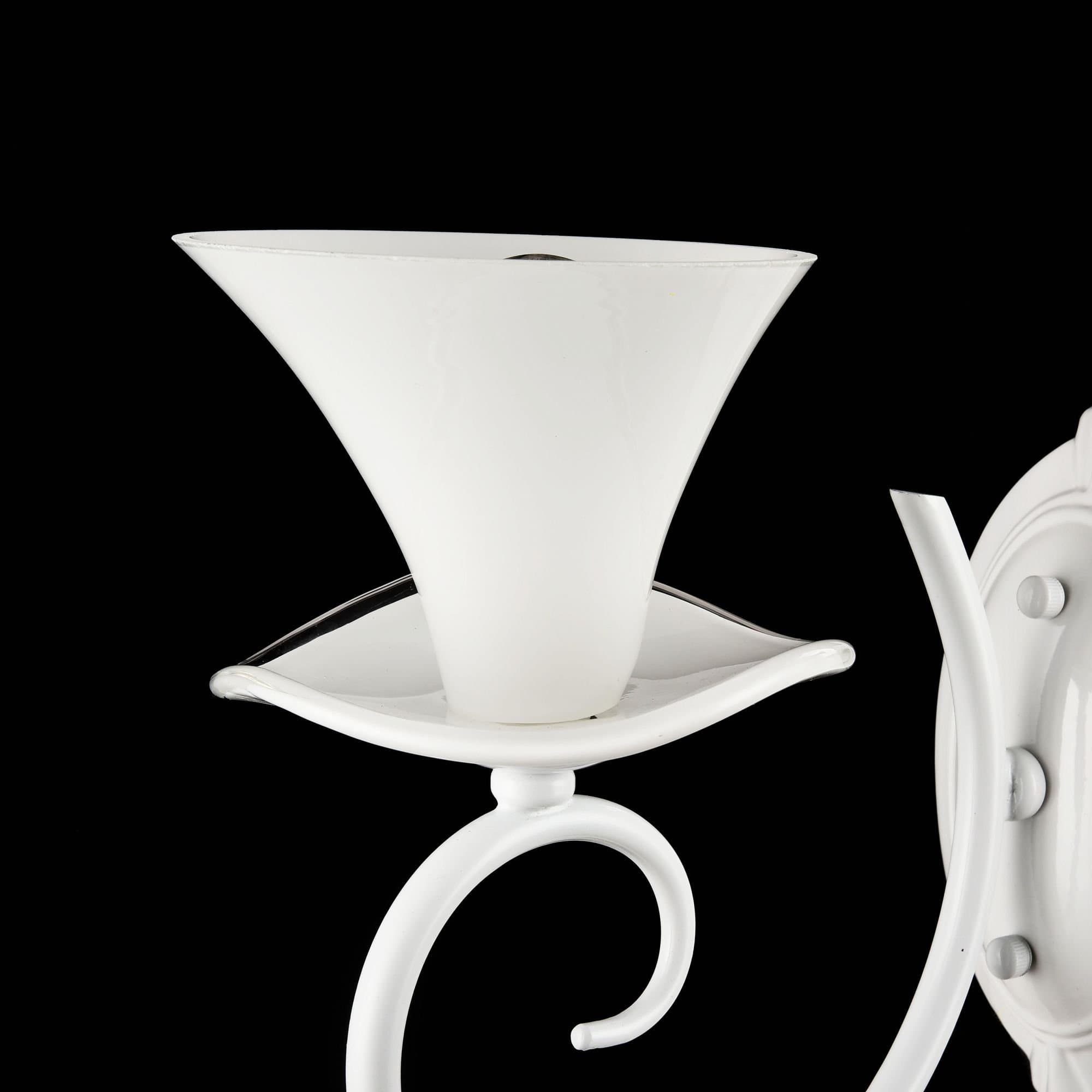 Freya Classic Fabre Жемчужный белый Бра E14 40W FR2001-WL-01-W — миниатюра 3