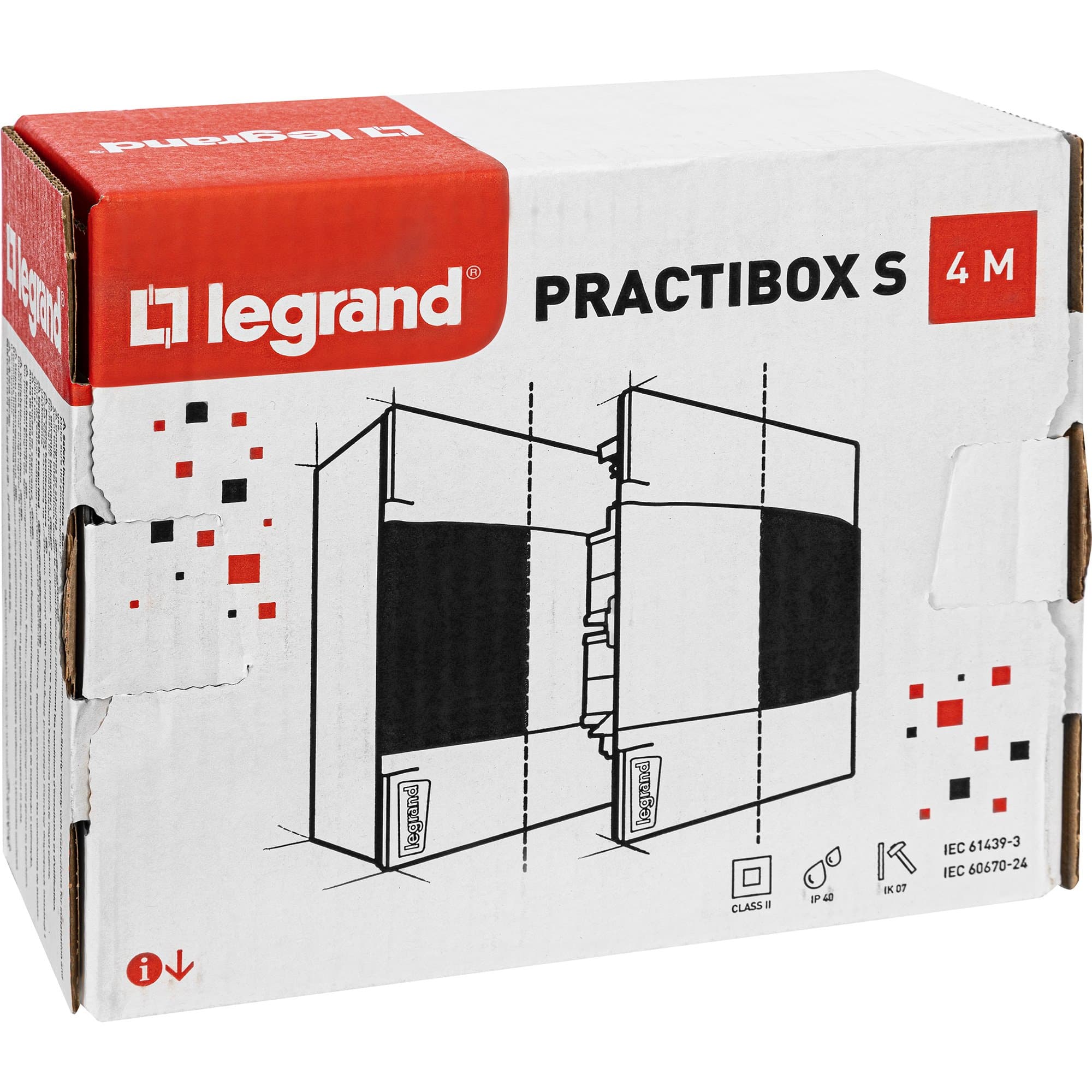 Legrand Practibox S Пластиковый щиток Встраиваемый 1X4 Белая дверь 134544 — миниатюра 3