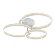 Eglo 39895 Потолочный светильник CADINARO, LED 1Х12,5W, 1800lm, LED 2Х15,5W, 4500lm, L730, B550, H145, сталь, дерево, серый, коричневый/пластик, белый