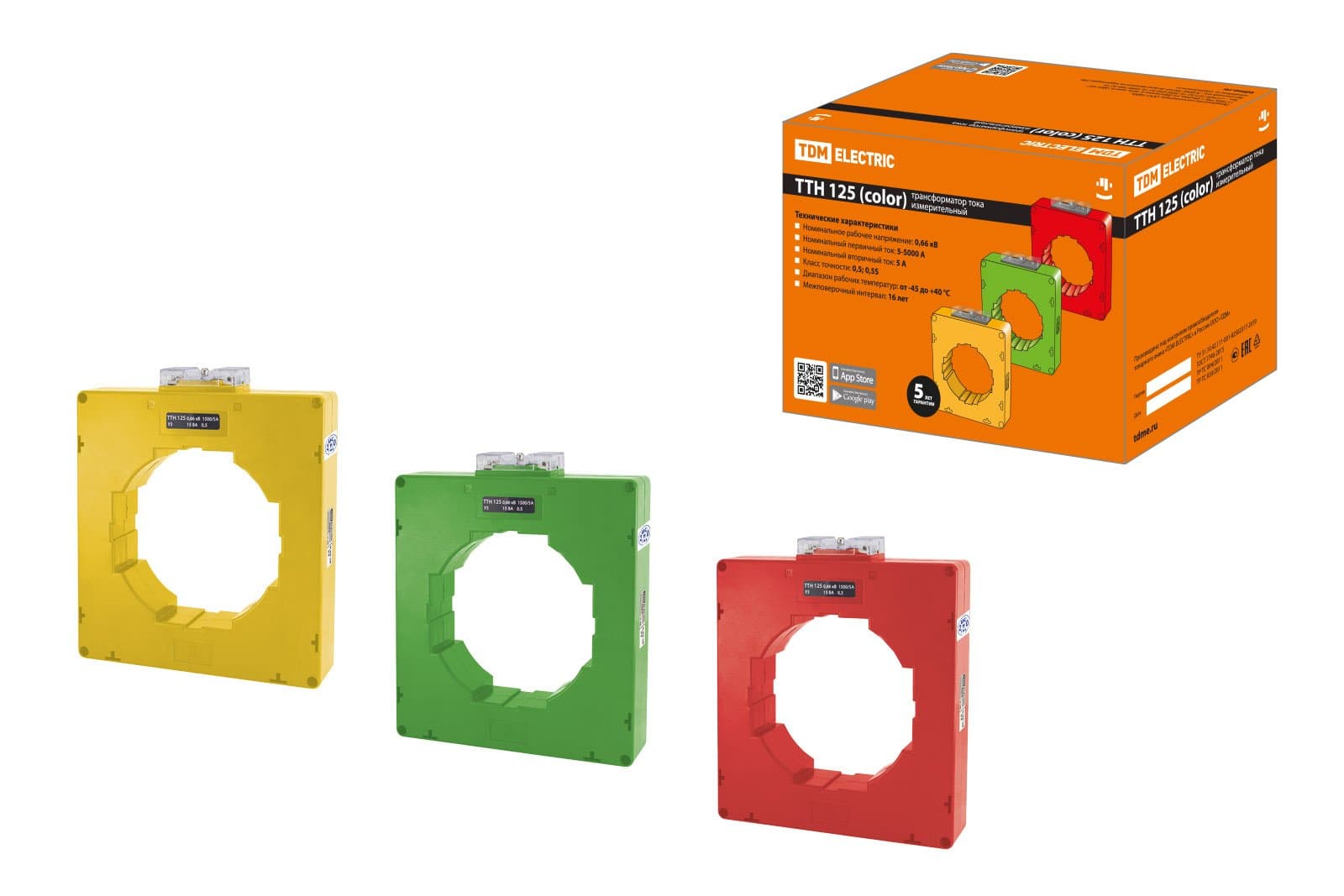 TDM Трансформатор тока измерительный ТТН 125/3000/5-15VA/0,5-Р (3 шт., color) SQ1101-1225