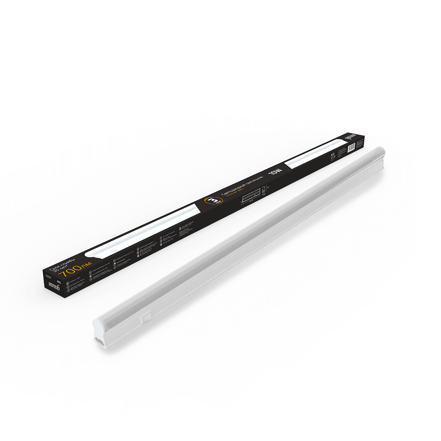 Gauss Светильник TL линейный 10W 700lm 3000K IP20 561х22х37 (к.п. 1м, Коннект2шт, креп 1шт) LED 5 130511110 — миниатюра 6