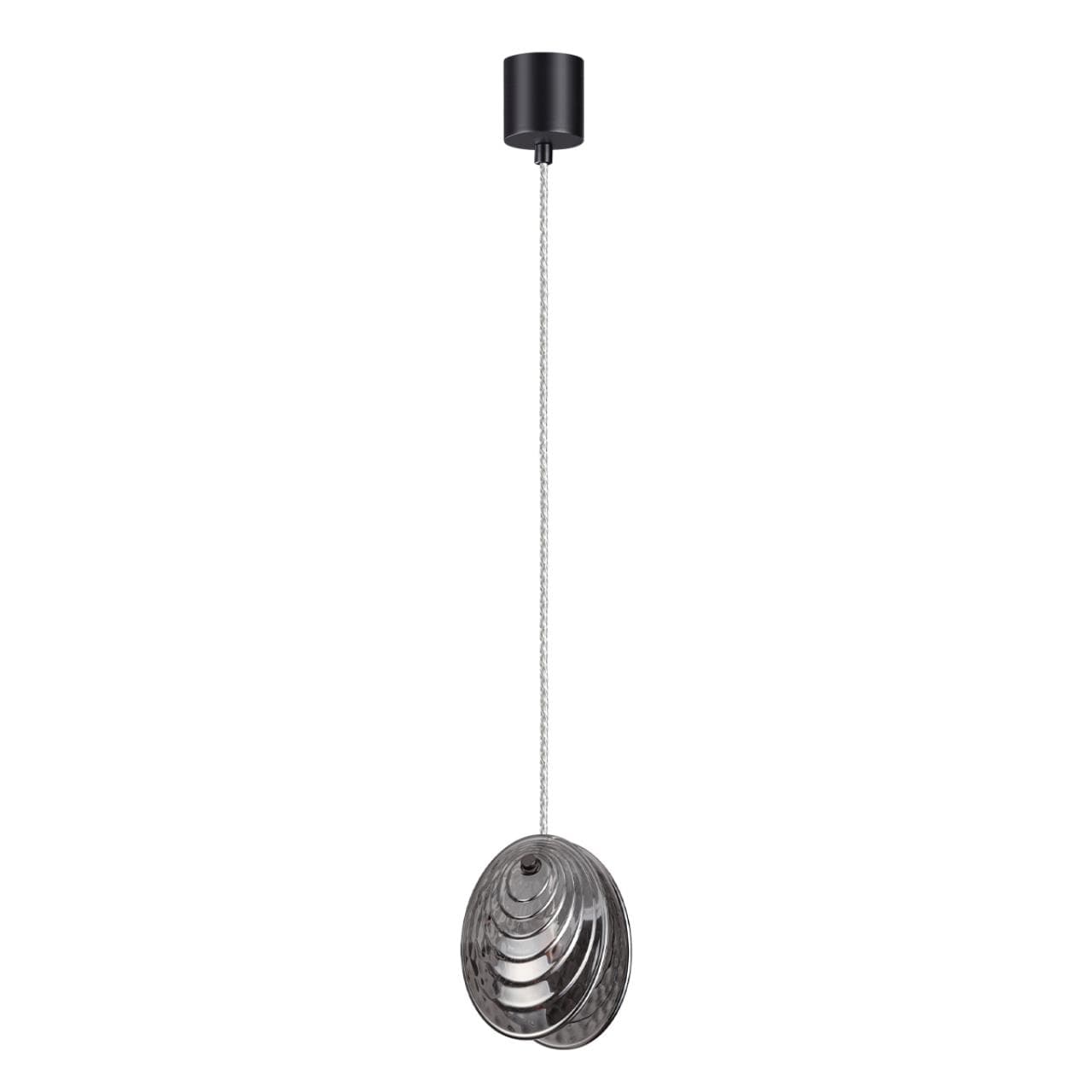 Odeon Light 5038/1A MODERN ODL24 295 черный/дымчатый/металл/стекло Подвес G9 1*40W MUSSELS