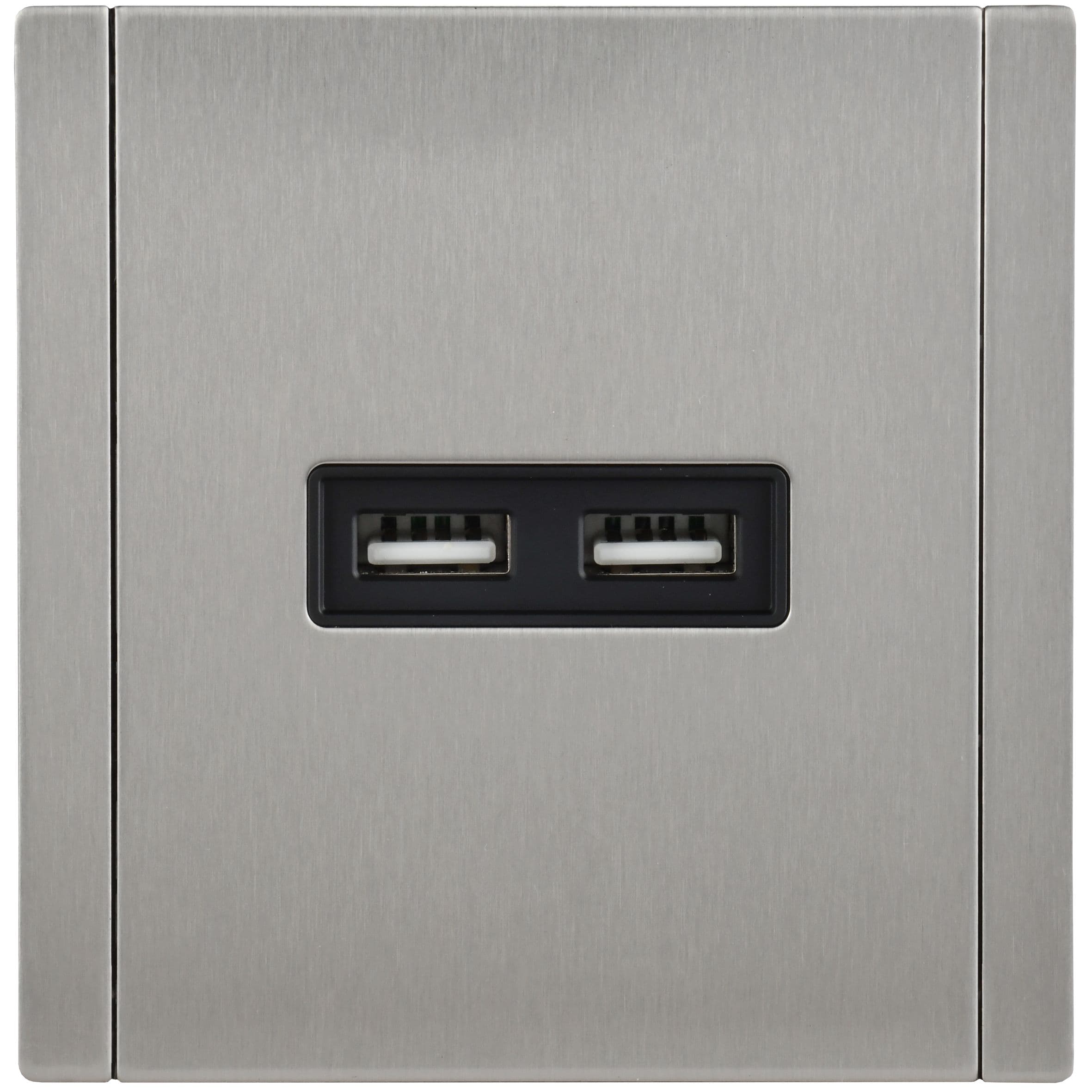 IEK FORTE&PIANO Металл Розетка USB A+A 3,1А FP749M ник. — миниатюра 2