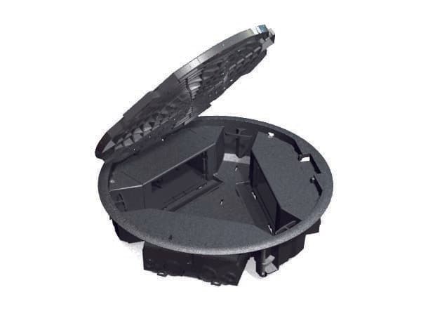 Simon Connect Серый Люк на 3 S модуля. Круглый SF300C-1