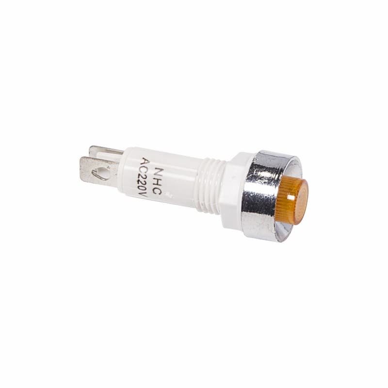 Индикатор c ОТРАЖАТЕЛЕМ Ø10 220V желтый Rexant 36-4753