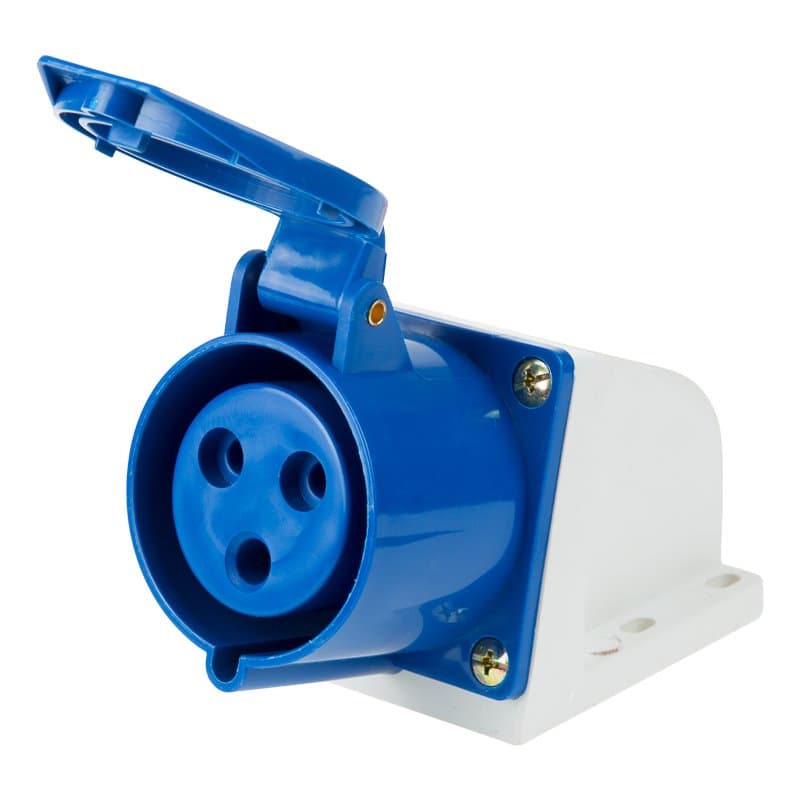 Розетка 123 стационарная 2Р+РЕ 32А 220В IP44 Rexant 11-8912