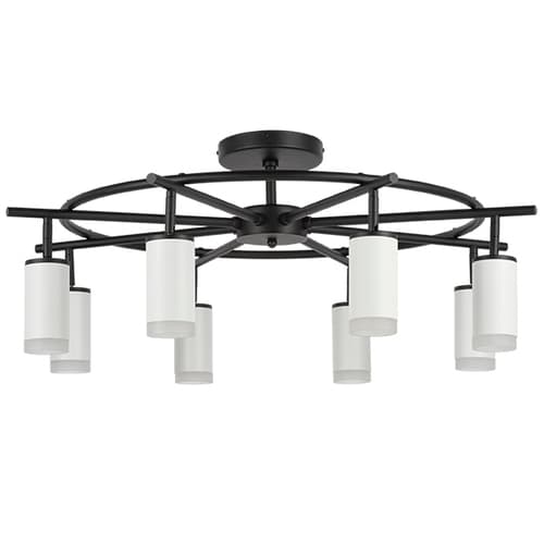 Lightstar LR7183680 Люстра RULLO 8х50W GU10 ЧЕРНЫЙ/БЕЛЫЙ (571718+214436-8+202430-8), шт