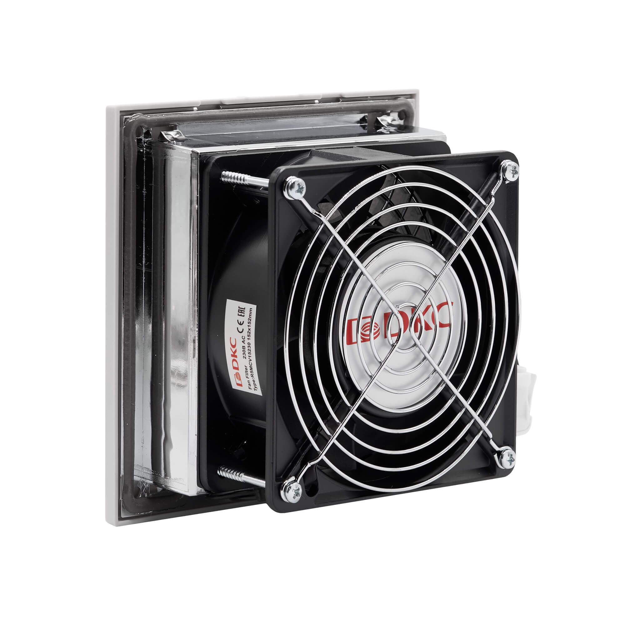 DKC Вентилятор с фильтром ЭМС 100 м3/ч, 115В AC, 152х152 мм, IP54 — миниатюра 2