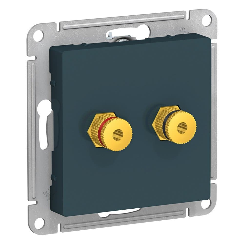 Systeme Electric AtlasDesign Изумруд Аудиорозетка двухместная