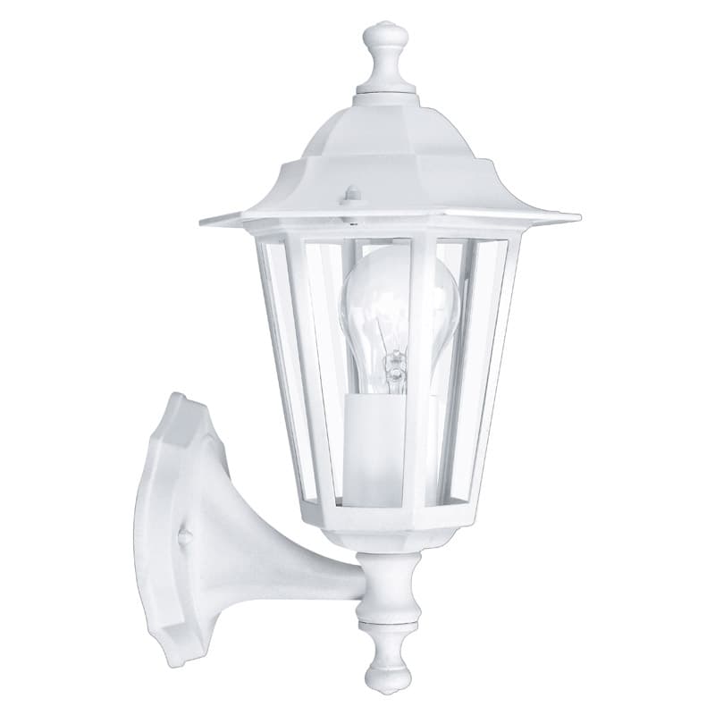 Eglo Светильник уличный настенный LATERNA 5, 1х60W (E27), H350, литой алюм., белый/cтекло 22463