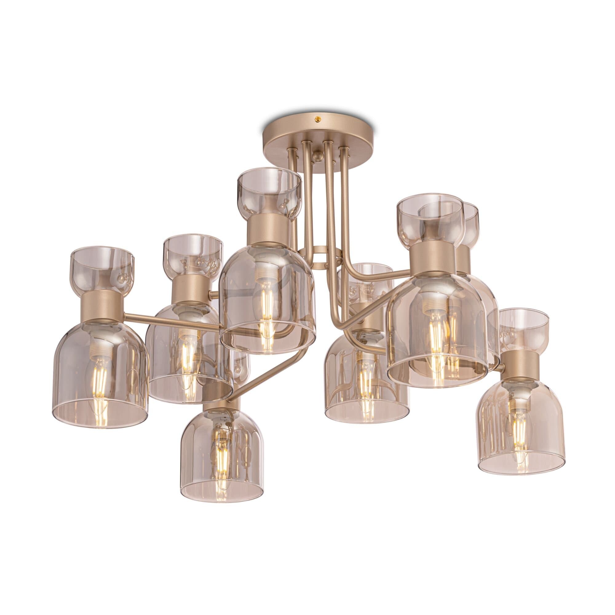 Freya Modern Isla Матовое Золото Люстра FR5094PL-08G — миниатюра 2
