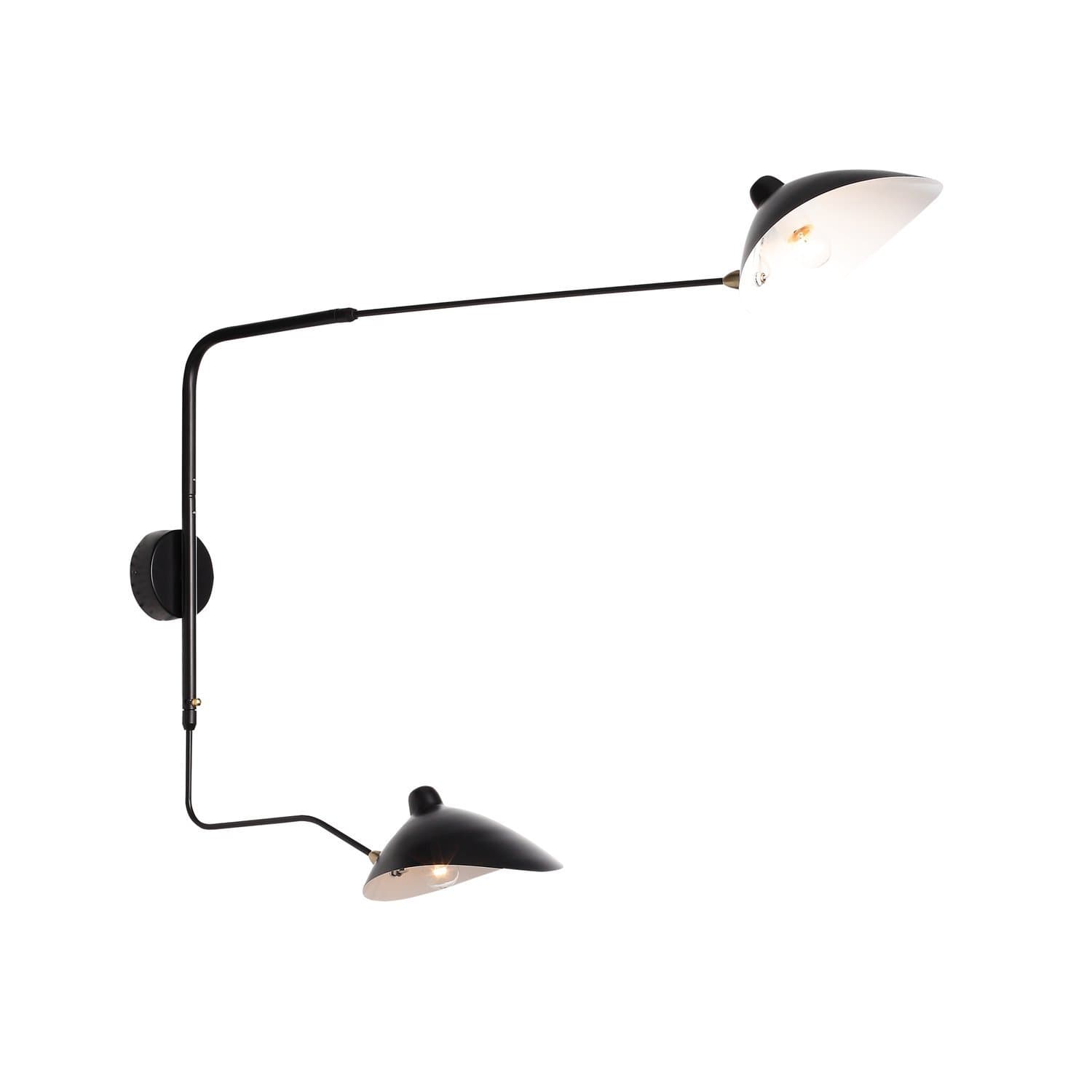 ST LUCE SL305.401.02 Светильник настенный Черный, Белый E27 2*60W — миниатюра 1