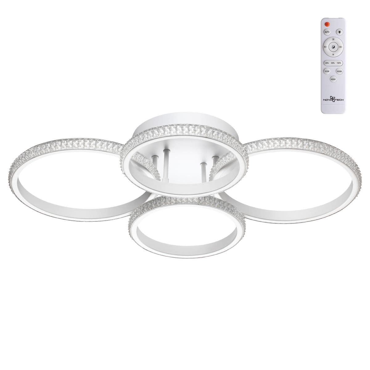 Novotech 358922 OVER NT22 белый Светильник накладной светодиодный диммируемый (пульт ДУ в комплекте) IP20 LED 3000~6000К 54W 220V CALM