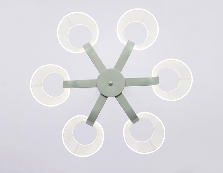 Ambrella Подвесная светодиодная люстра с пультом AK4011/6 GR/S серый/песок 72W D600*230 (ПДУ РАДИО 2.4) — миниатюра 2