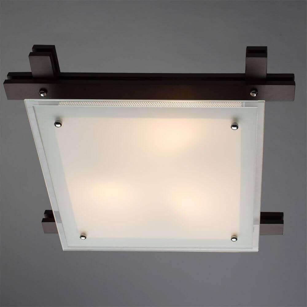 Arte Lamp Archimede Коричневый/Белый Светильник потолочный 3x60W 3xE27 A6462PL-3CK — миниатюра 4