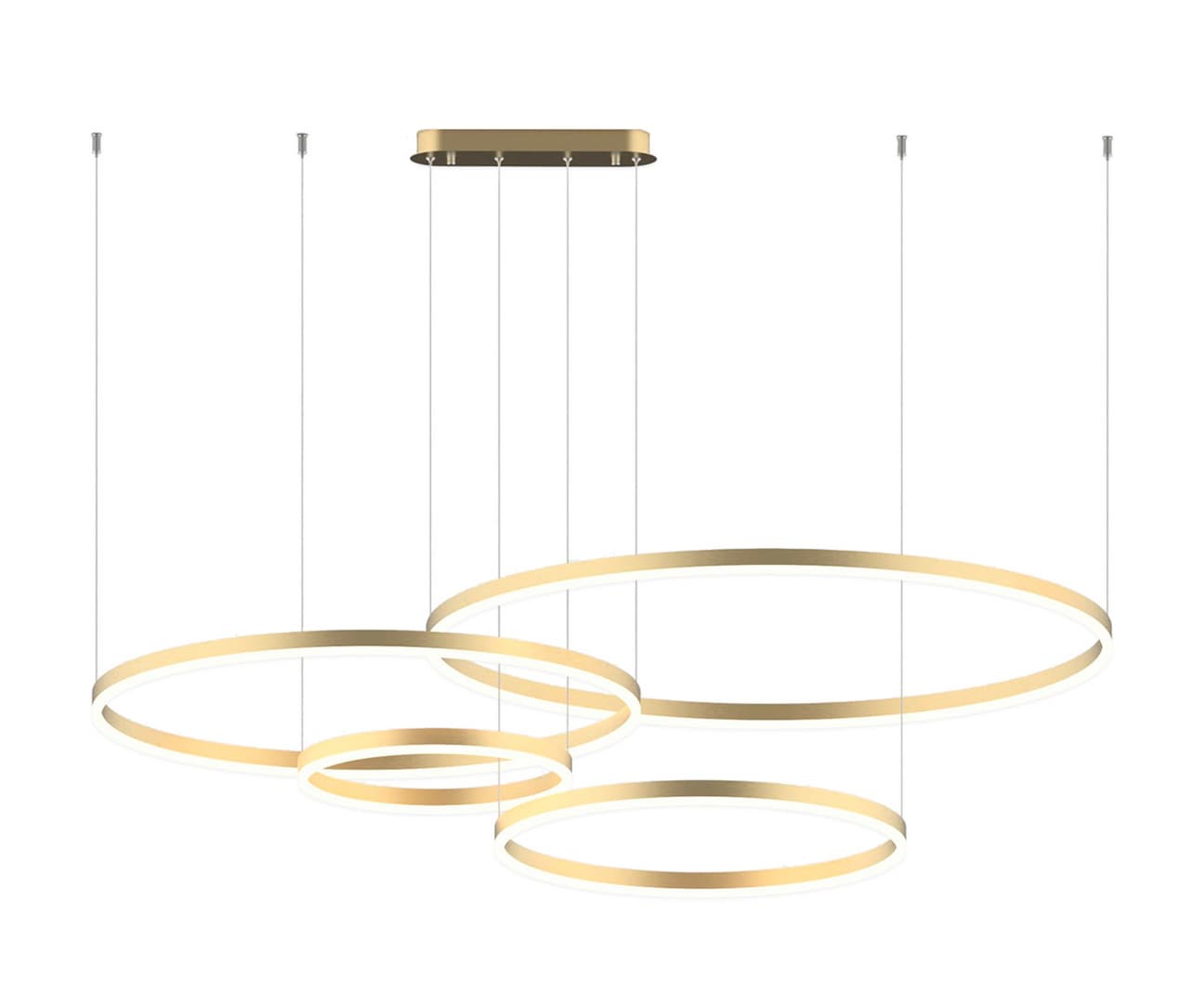 Kink Light 08204,36PA(3000K) Подвес Тор латунь w150*100 (d40+60+80+100) h150 Led 168W (3000K) диммируемый с пультом ДУ