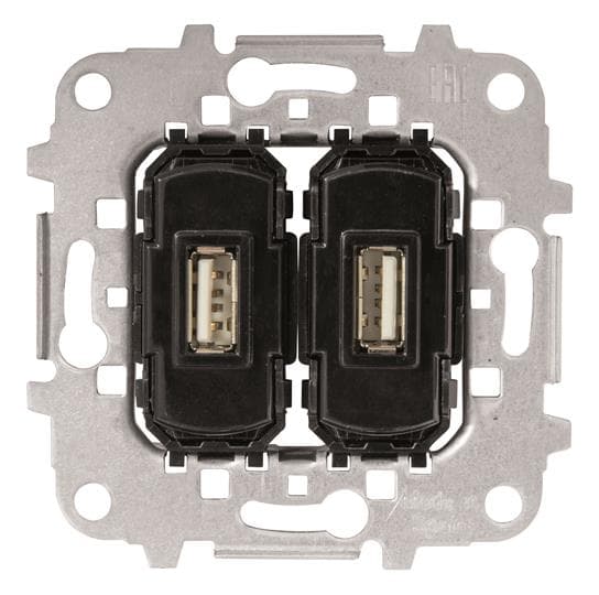 ABB Механизм USB зарядного устройства, 2х2000 мА, 5В, серия SKY 2CLA818530A1001