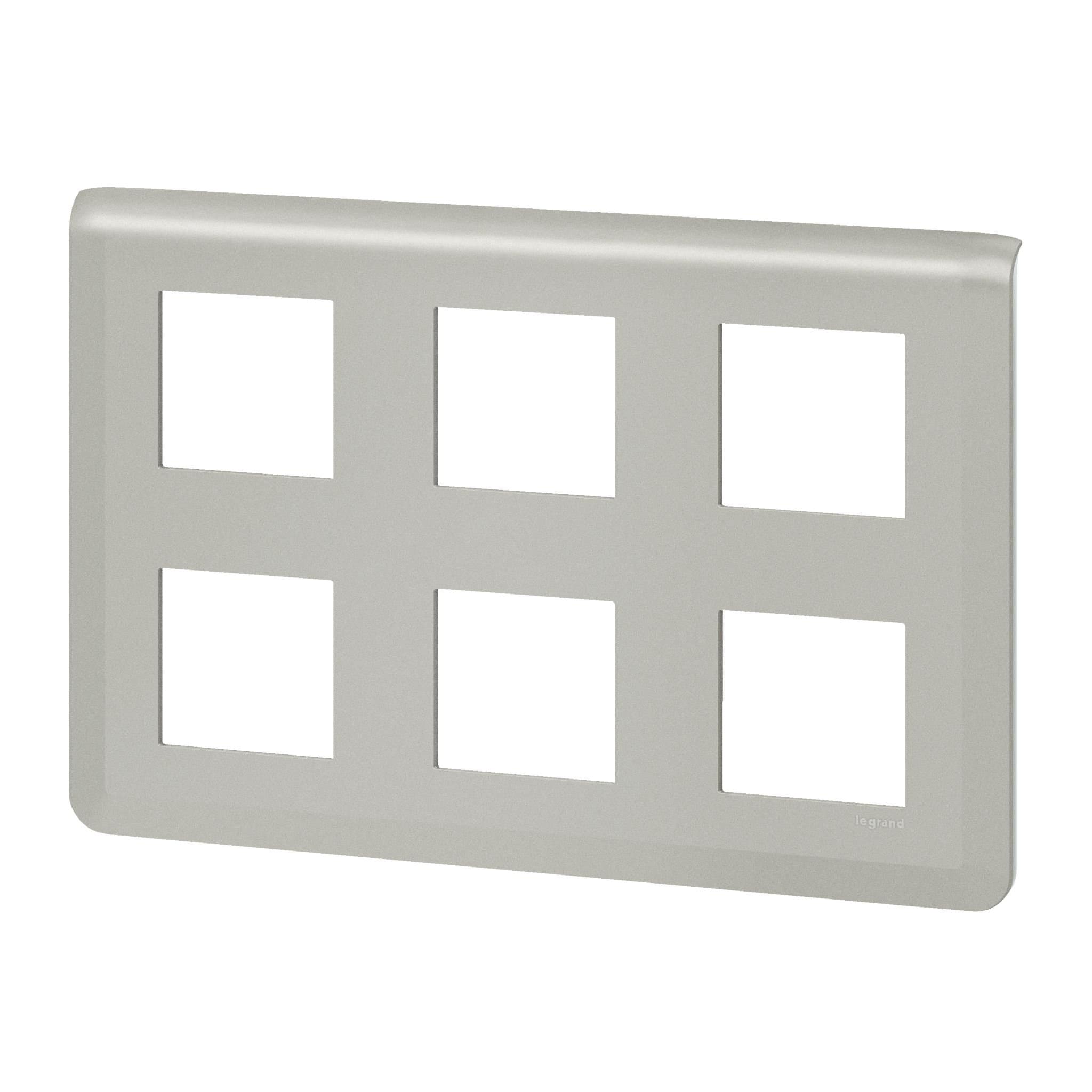Legrand Mosaiс Рамка - Программа Mosaic - 2х3х2 модуля - алюминий 079332L — миниатюра 3