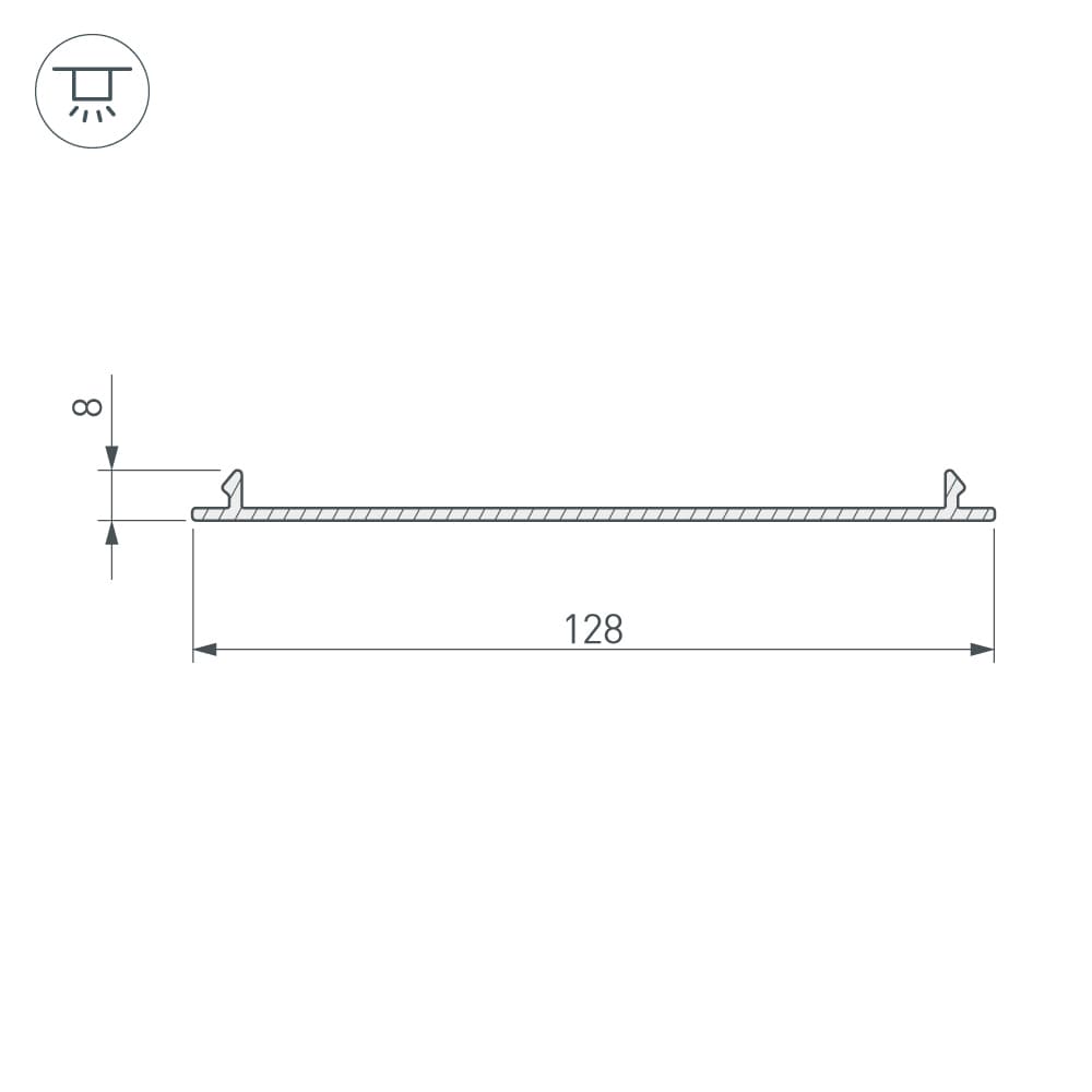Arlight Профиль-верх TOP-LINIA140-С-2000 ANOD (Алюминий) 016985 — миниатюра 2