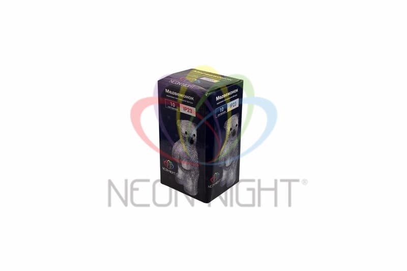 NEON-NIGHT Акриловая светодиодная фигура "Медвежонок" 12х22х13 см, 4,5 В, 3 батарейки AAA (не входят в комплект), 10 светодиодов, 513-311 — миниатюра 2
