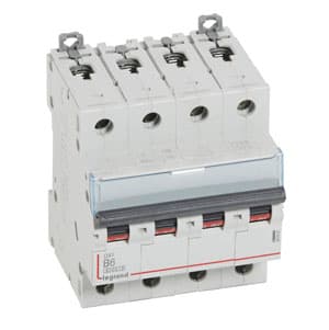 Legrand DX3 6000 Автоматический выключатель 10кА 4P 400В 6А 4 мод (B) 407621 — миниатюра 2