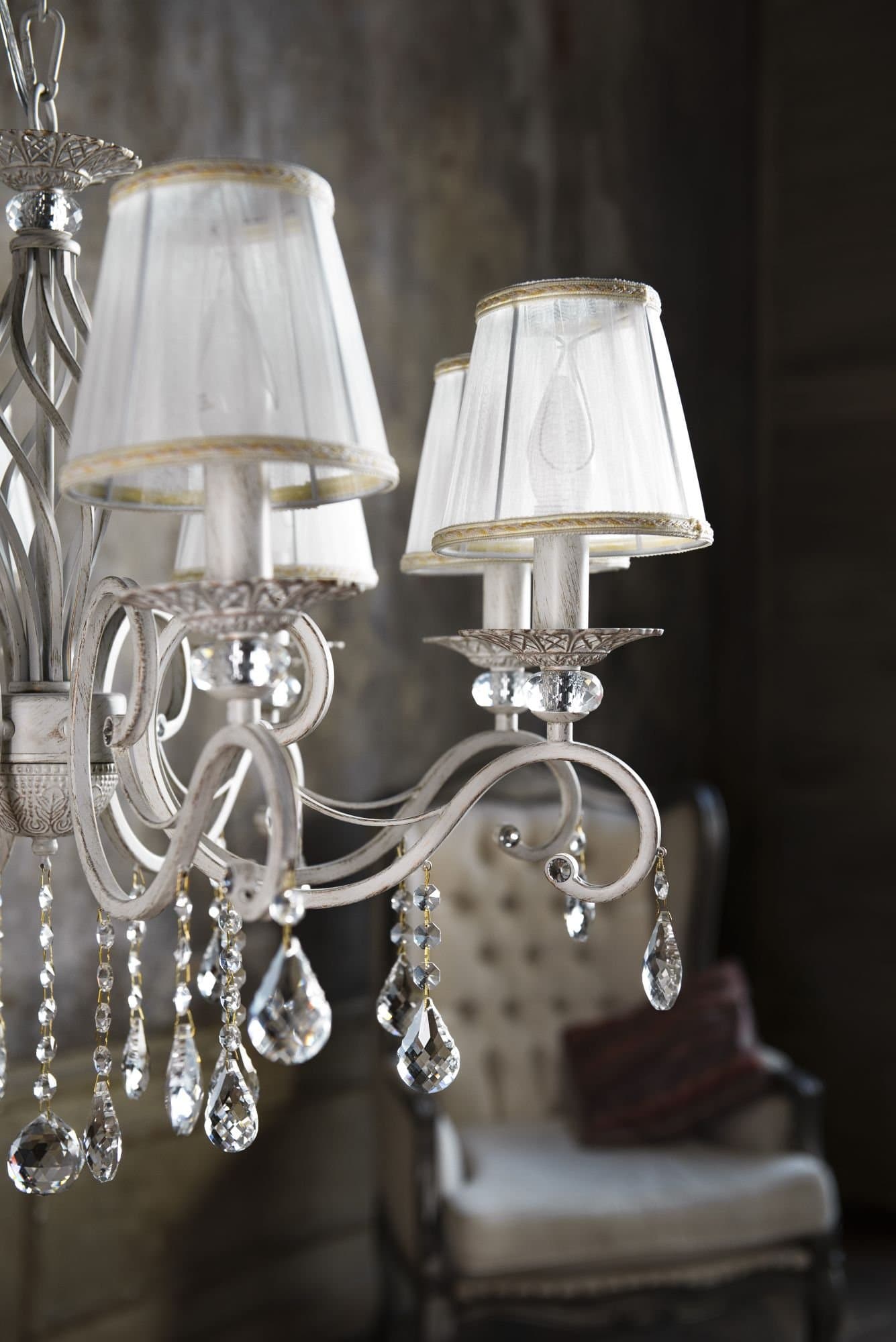 Maytoni Elegant Grace Белый с Золотом Люстра 8xE14 40W ARM247-08-G — миниатюра 6