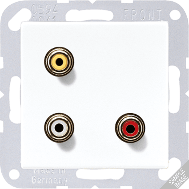 JUNG 2x Cinch Audio (RCA) / Composite Video, матовый антрацит MAA1031ANM