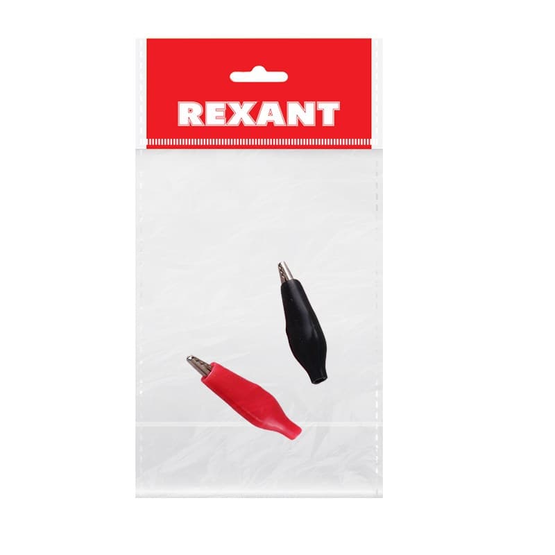 Зажим "крокодил" 5А 40мм в изоляторе Rexant 16-0001 — миниатюра 1