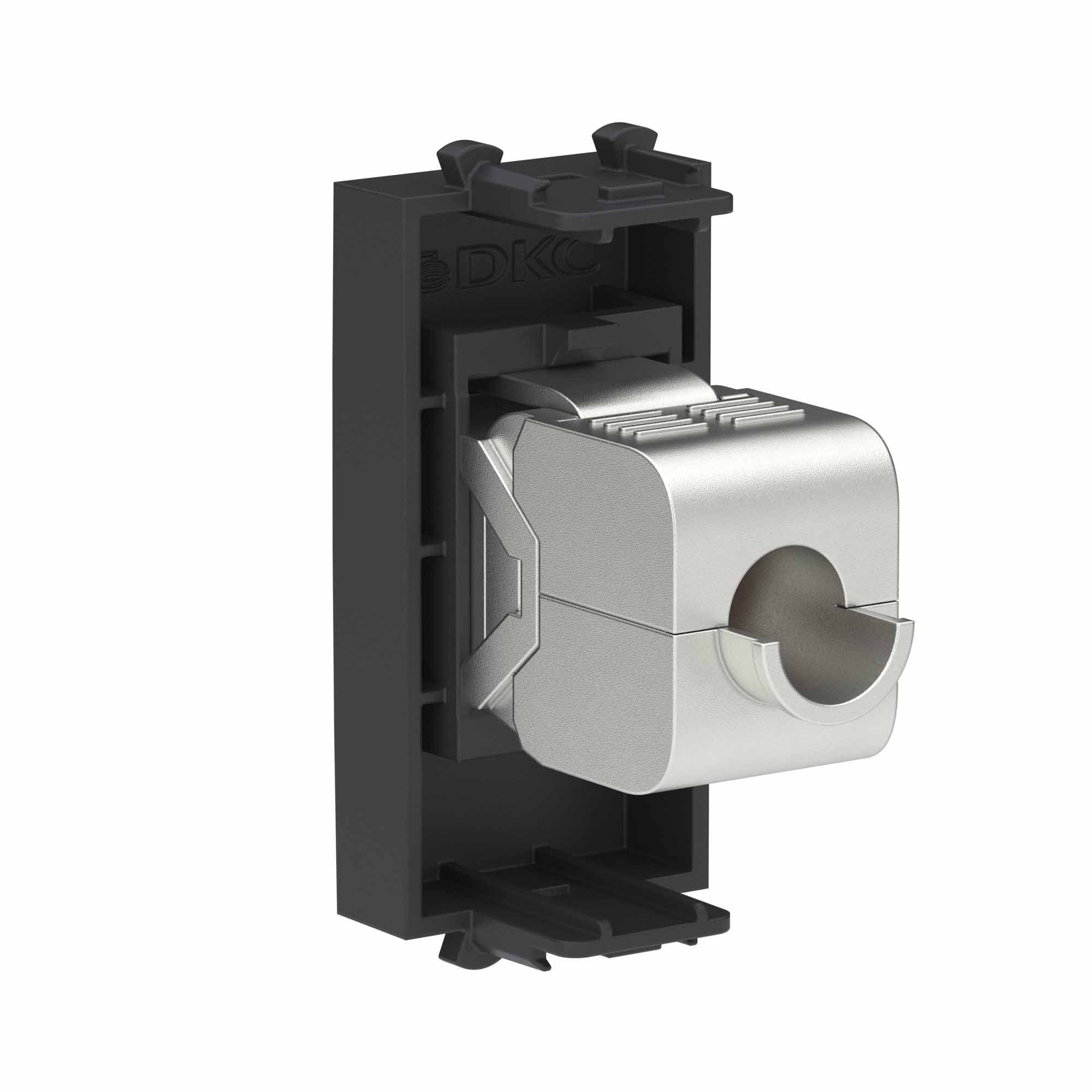 DKC Компьютерная розетка RJ-45 без шторки модульная, кат.6 экранированная, "Avanti", "Черный матовый", 1 модуль — миниатюра 3