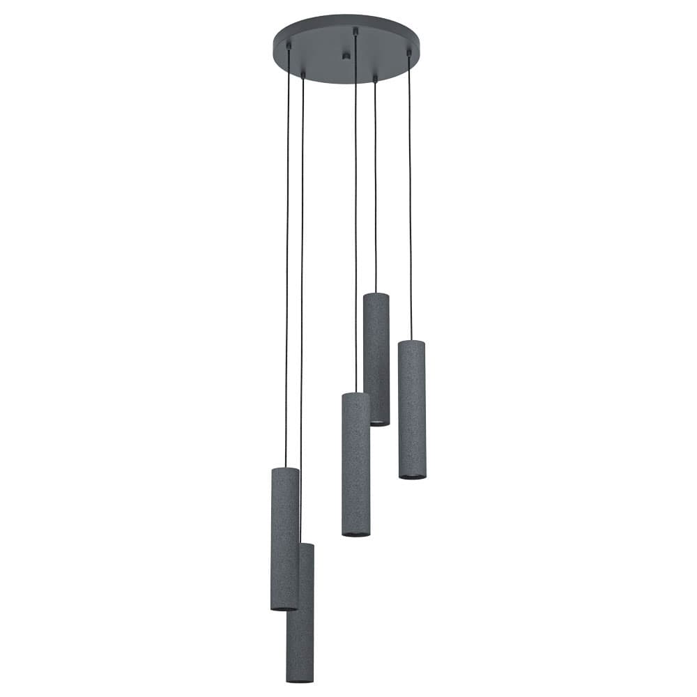Eglo MENTALONA Подвес светодиодный , 5х4,5W(GU10), Ø365, H1500, 5х345lm, сталь, антрацит/ тераццо, черный, белый 39823