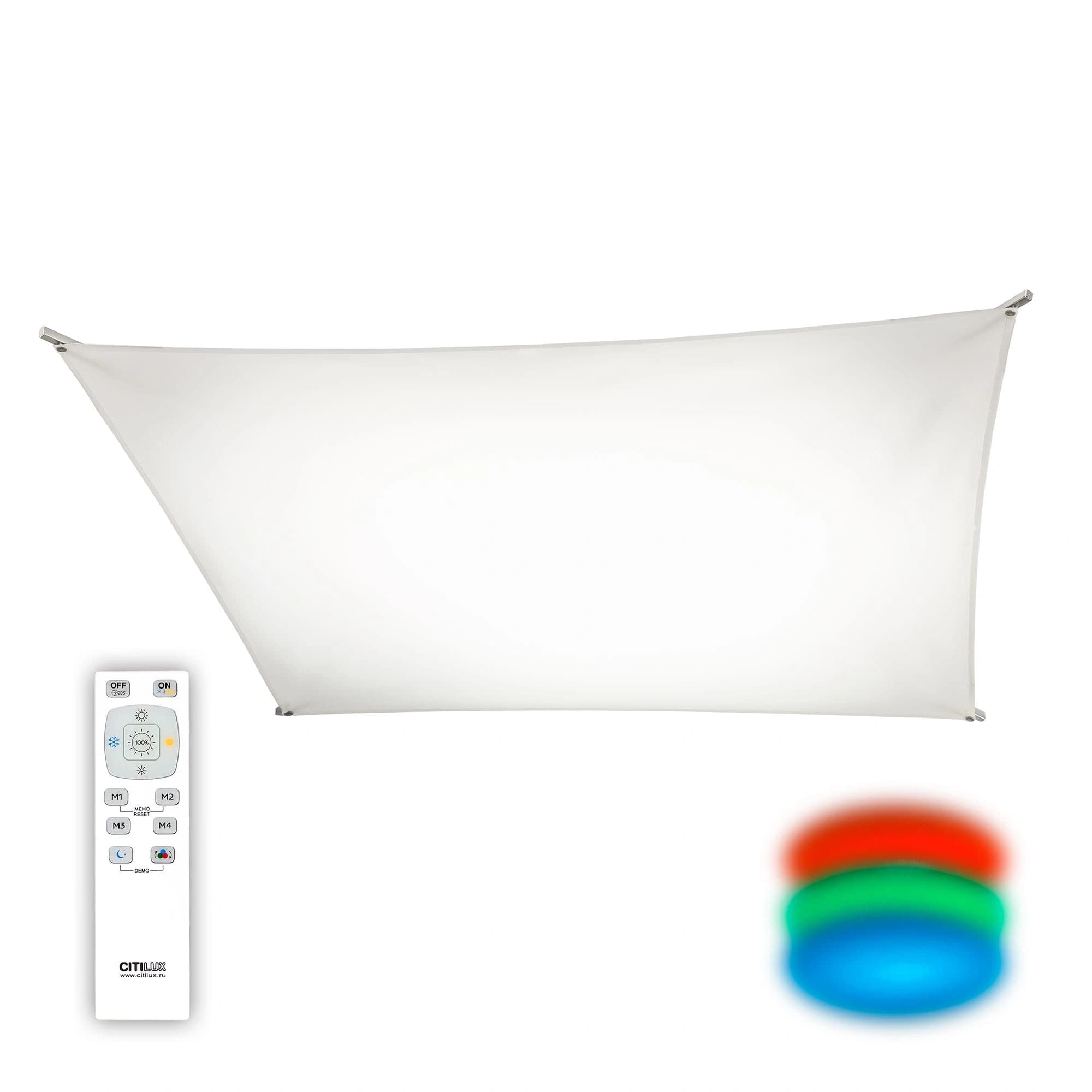 Citilux CL70121R120 Мат.Хром + Белый Светильник LED 120W с пультом — миниатюра 1