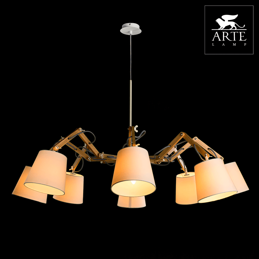 Arte Lamp Pinocchio Белая Люстра 40W E14 A5700LM-8WH — миниатюра 2