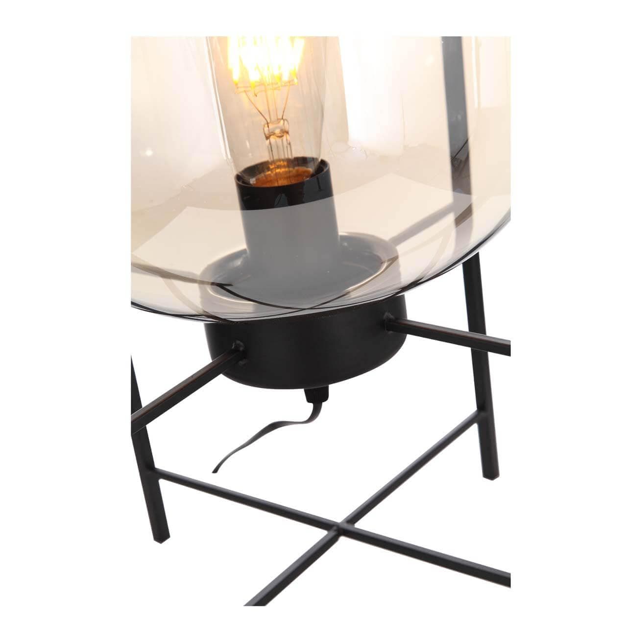 ST Luce SL1050.505.01 Настольная лампа Черный/Коньячный E27 1*40W — миниатюра 3