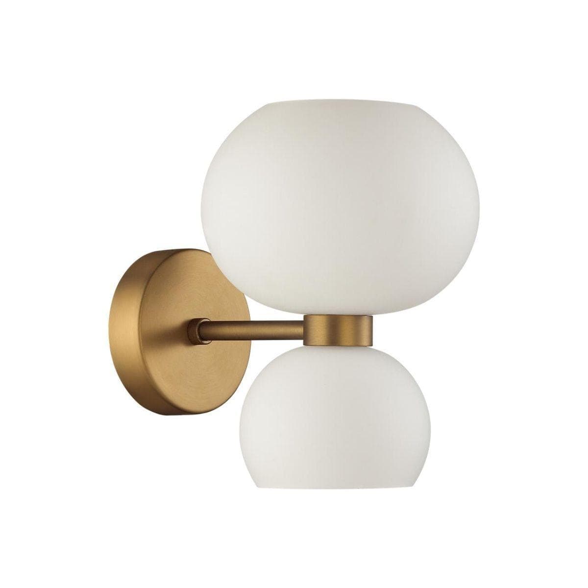 Odeon Light 4979/2W MODERN ODL22 321 мат.бронзовый/белый/стекло Бра E14/G9 1+1*40W CHANGI — миниатюра 1