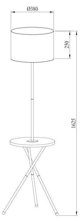 Arte Lamp A2070PN-1BK Торшеры с одним плафоном — миниатюра 2
