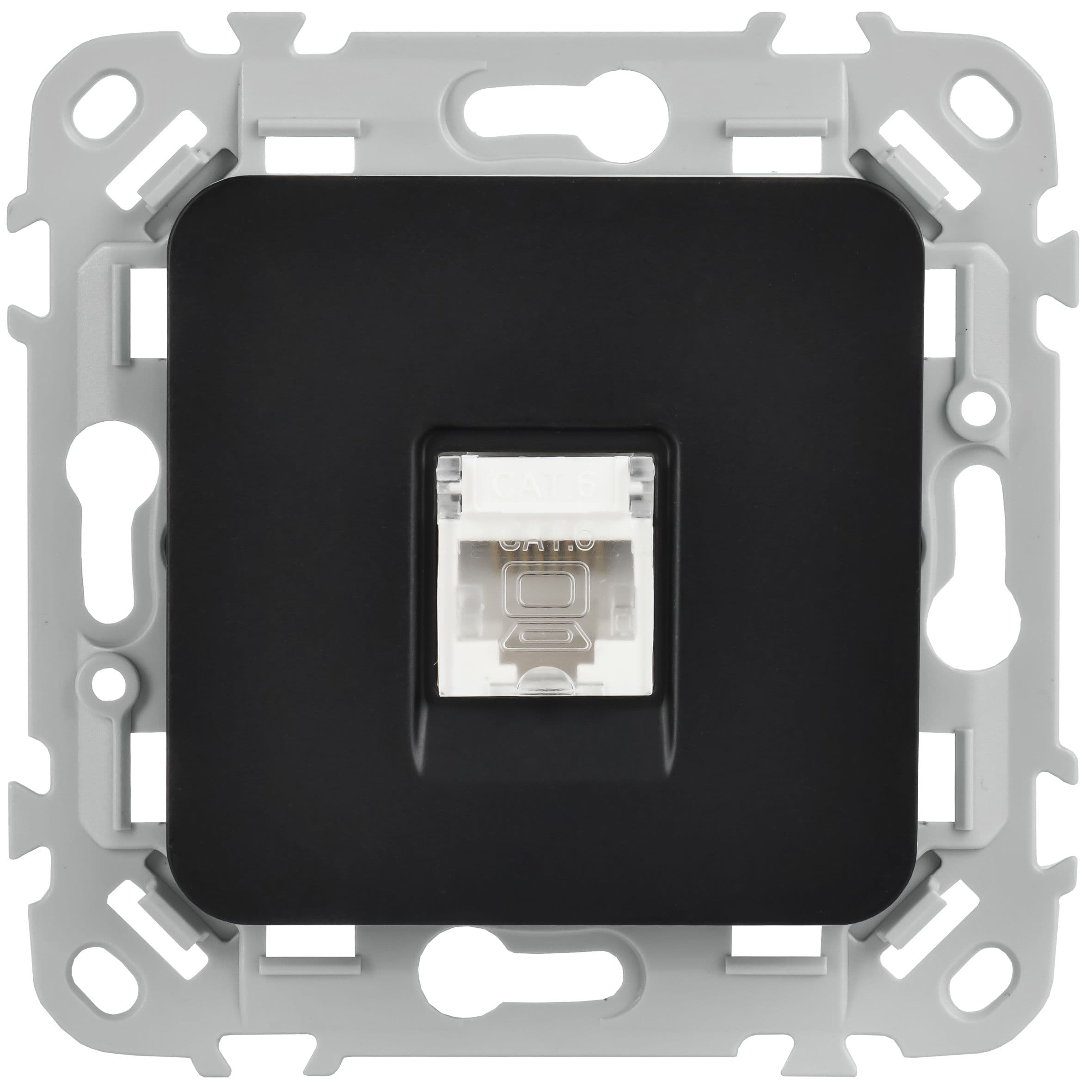 IEK FLITE Черный Розетка компьютерная RJ45 категория 6 UTP — миниатюра 2