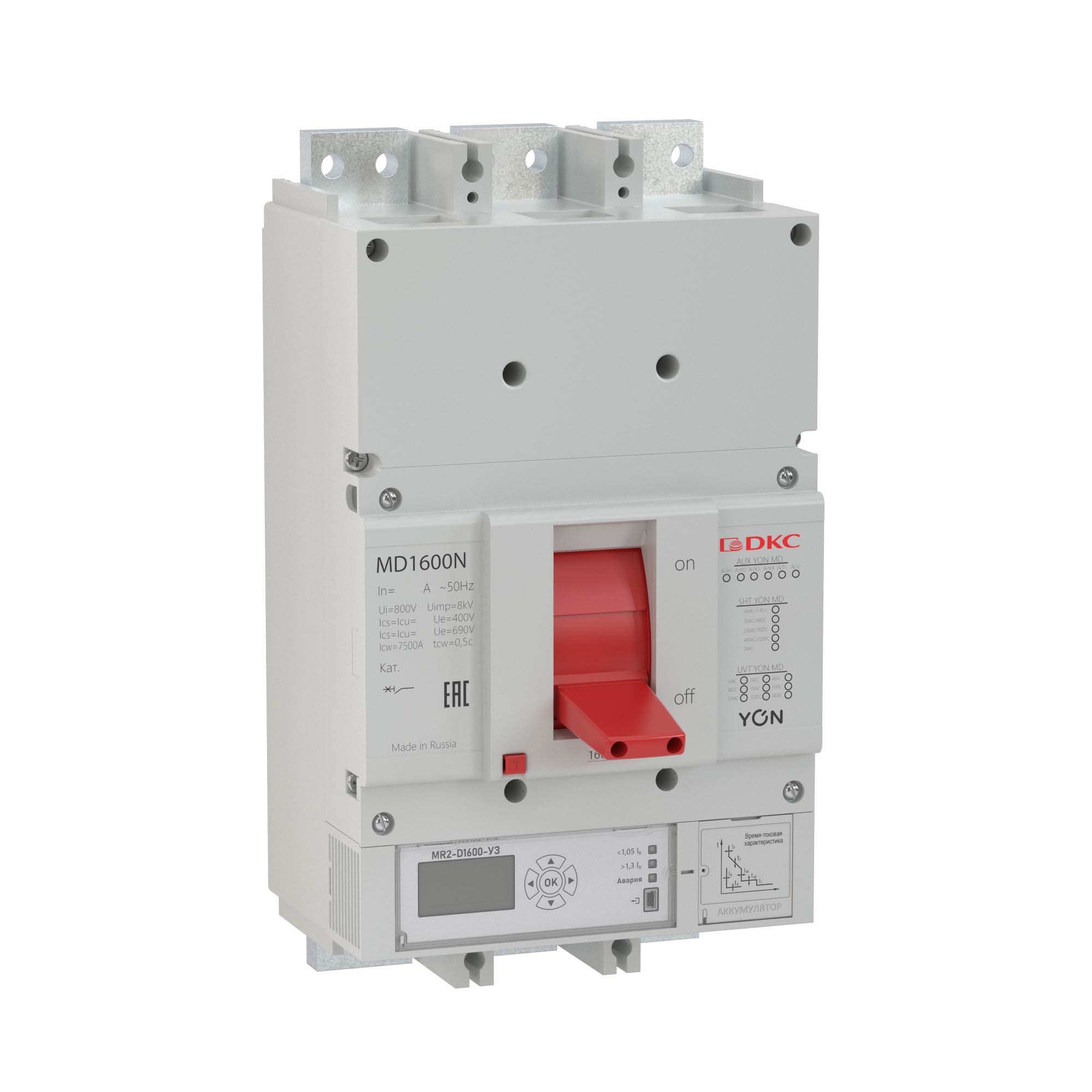DKC YON pro Авт. выкл. MD1250N-MR2 3P 1250А 50kA Ir 0.4…1xIn Isd 1.5…10xIn